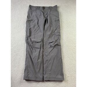 Eddie Bauer Travex Gray Fleece Lined Hiking Cargo Gorpcore Pants Mens Size 34x32